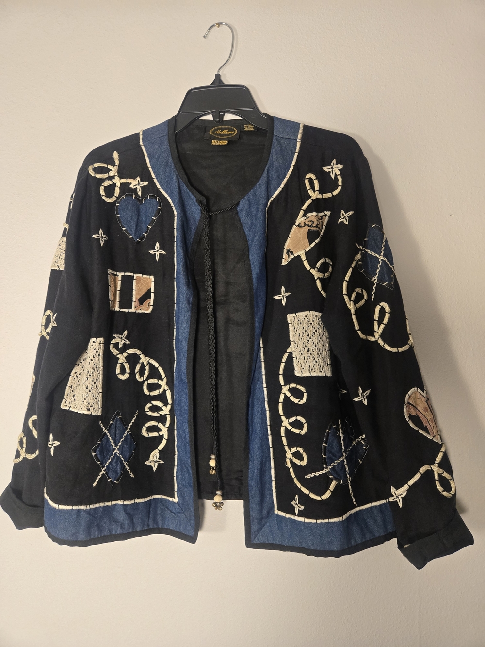 Allure Black and Blue Embroidered Jacket